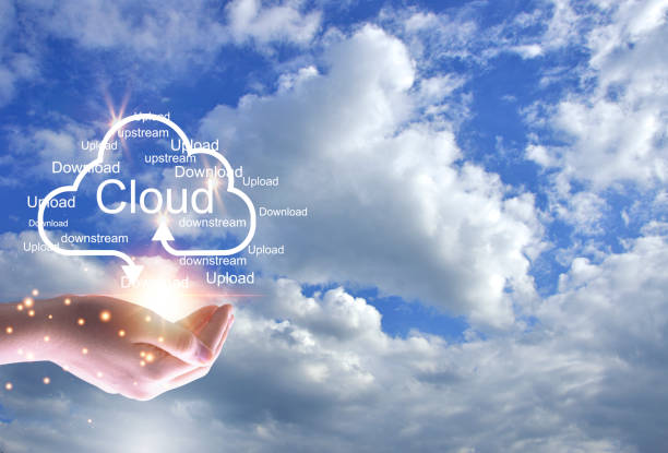 istock Concept of using cloud online system is convenient, economical, energy saving and low cost. 1442254312