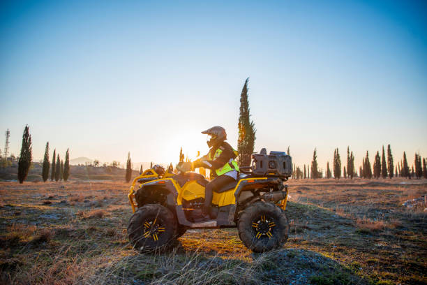 istock Girl on the quad bike 1442257021