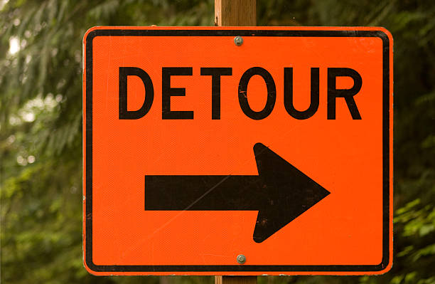 istock Detour road sign 144225848