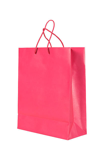 istock Dark pink paper shopping bag 144225985
