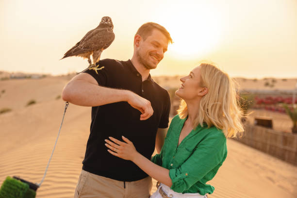 istock A Man With A Falcon On His Shoulder In Dubai 1442260746
