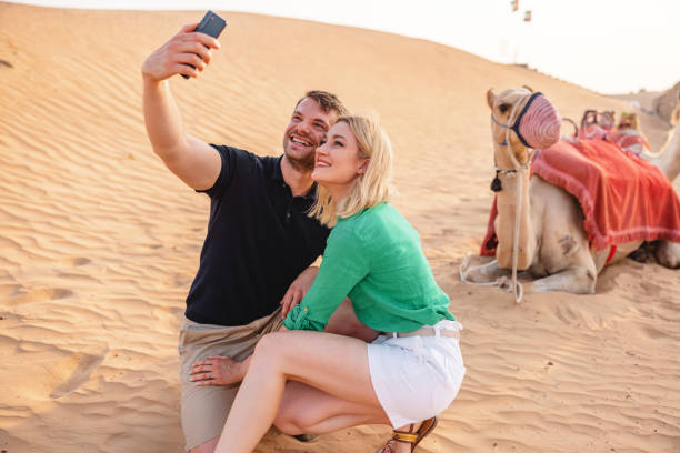 istock Tourists Taking A Selfie With A Camel In Dubai 1442260955