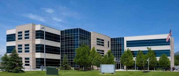 American Office Building Modern building in an office park. office park stock pictures, royalty-free photos & images