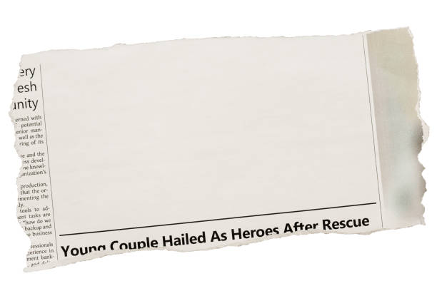 istock Torn-out section of newspaper page with blank space for your copy 1442261828
