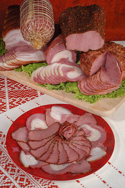 carne delicacies#11 - smoked tongue imagens e fotografias de stock