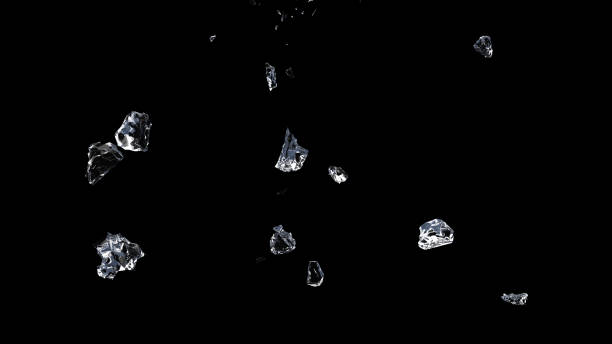 istock Glass shatter with debris .3d rendering isolated design 1442263611