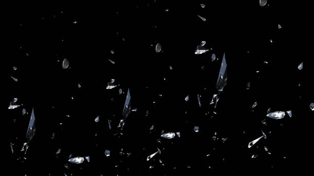 istock Glass shatter with debris .3d rendering isolated design 1442263612