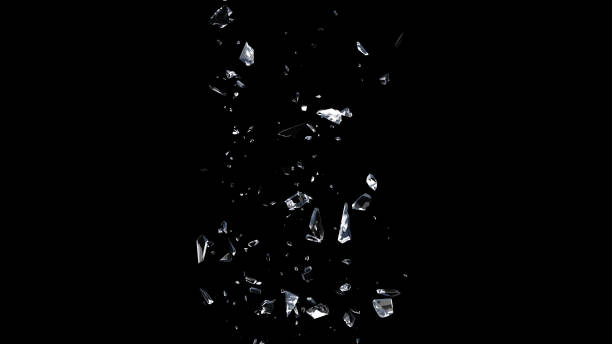 istock Glass shatter with debris .3d rendering isolated design 1442263632
