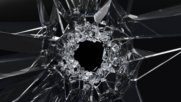 istock Glass shatter with debris .3d rendering isolated design 1442264112