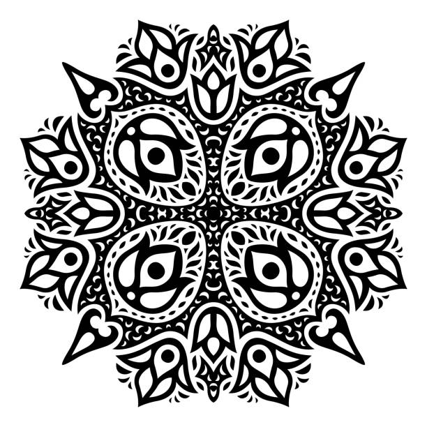 stockillustraties, clipart, cartoons en iconen met vector art with black tribal single pattern - maoritatoeages