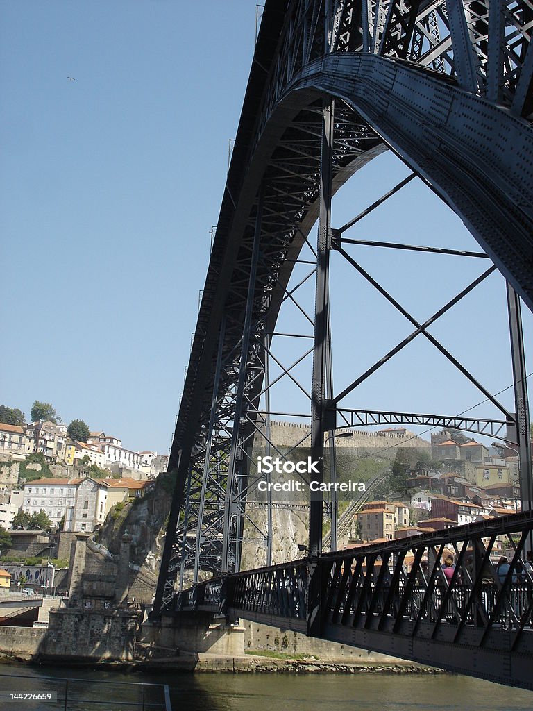 Bridge D. LuA-s Bridge projected by Gustavo Eiffel Oporto, Portugal. Architecture Stock Photo
