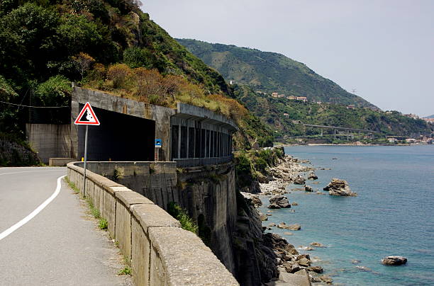 Road by the sea stock photo