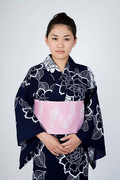 istock Japanese girl posing in Kimono 144226873