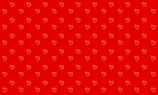 Pattern of red hearts for Valentine's Day or background design heart. Gift wrapping paper design. Creative copy space