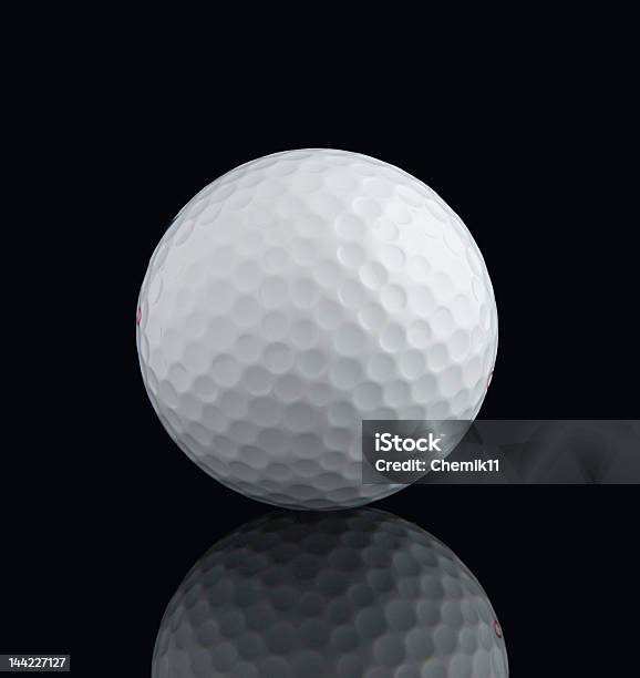 Golf Ball Stock Photo - Download Image Now - Black Background, Black Color, Circle