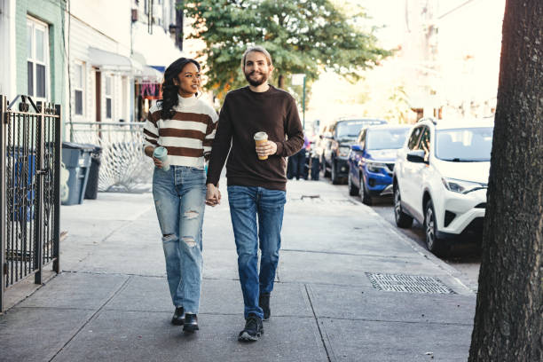 istock Young couple walking in Bushwick in Brooklyn 1442272075