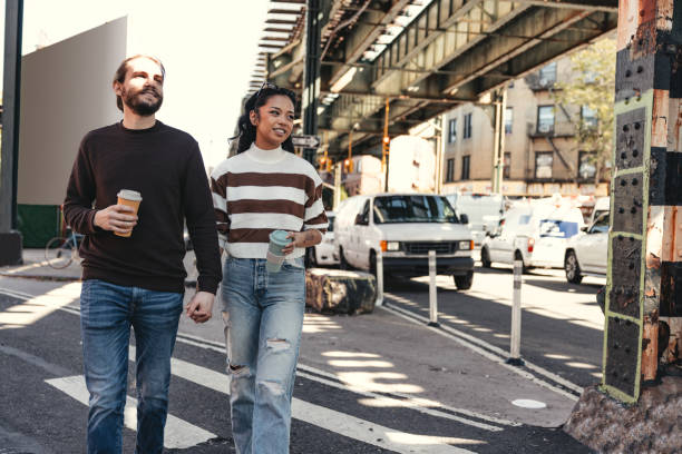 istock Young couple walking in Bushwick in Brooklyn 1442272235