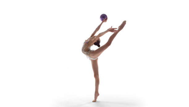 istock rhythmic gymnastic girl isolated on white 1442275783