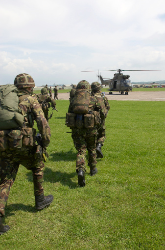 British Army Exercise with helicopters