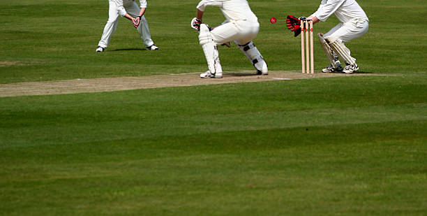 surpris de départ - sport of cricket cricket player cricket field bowler photos et images de collection