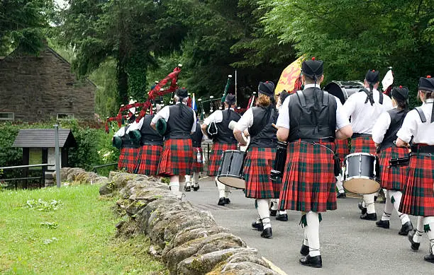 The pipes and drums of the Scottish bands are a tradition that historically dates back to times of conflict when the sound of an army playing and on the march put fear into the enemy.