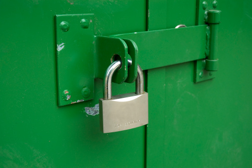 The lock on a gate 