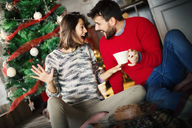 istock Joyful Christmas morning. 1442288545