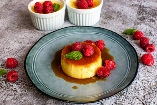 istock Custard creme caramel flan dessert 1442288823