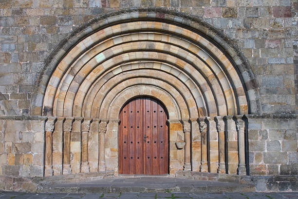 istock Ornamental door in a church 144228937