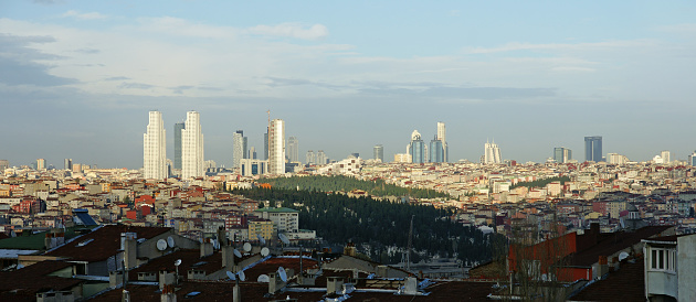 Scenic view of Bosphorus in Istanbul in winter
