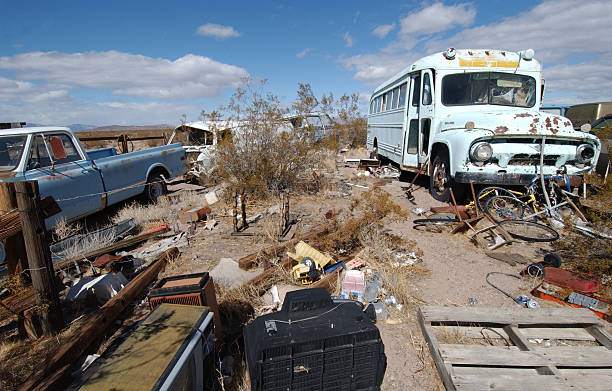 istock Abandoned vehicles in the Nevada Desert 144229084
