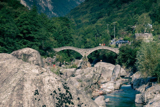 istock The ancient stone arch bridge 