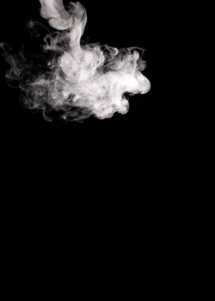istock Descending stream of white smoke swirls 1442294983