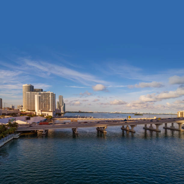 istock Biscayne Bay and McArthur Causeway bridge in Miami 1442296778