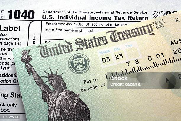 Tax Return Check 照片檔及更多 稅表 照片 - 稅表, 稅, 退錢