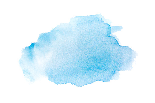 Close-up of blue abstract watercolor trendy art