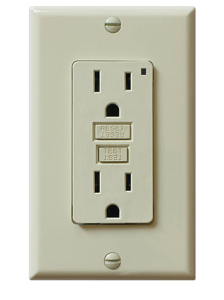 GFIC Outlet With Cover stock photo