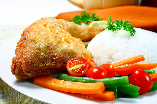 fried chicken stock photo