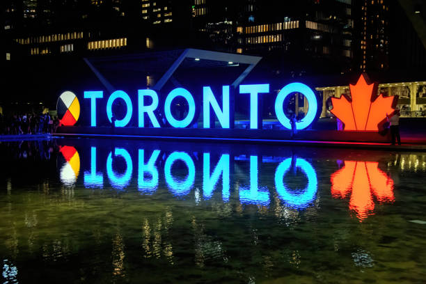 Canada Ontario Toronto  skyline and   CN tower