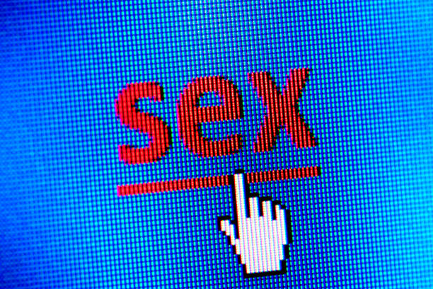Find sex online Close up of computer LCD screen. Find sex online sleaze stock pictures, royalty-free photos & images