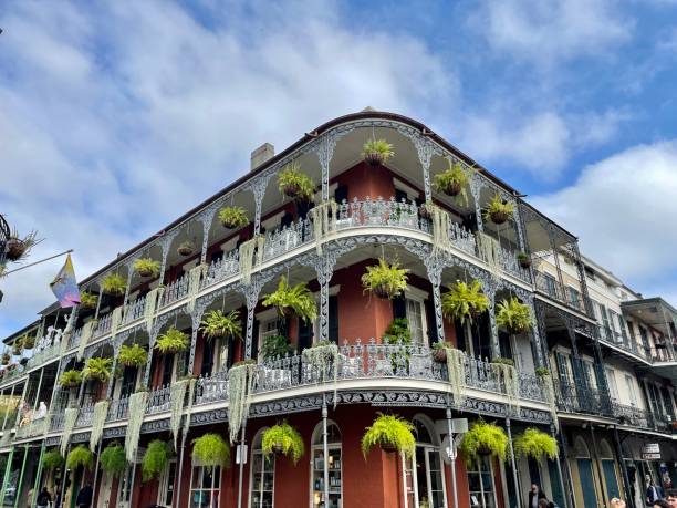 Bourbon Street, New Orleans Bourbon Street, New Orleans street name sign stock pictures, royalty-free photos & images