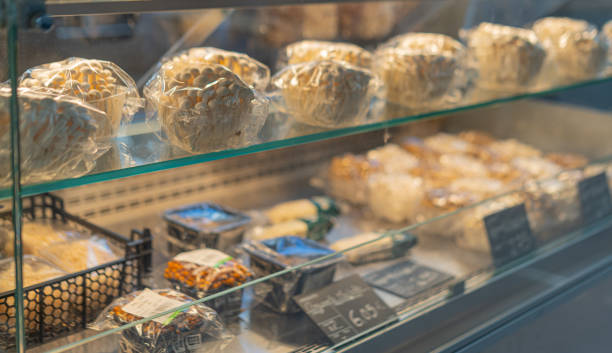 istock Market stall with shimeji mushrooms 1442305077