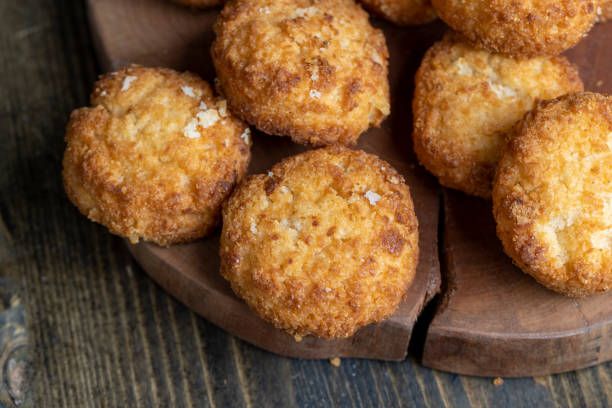 istock Delicious cookies with coconut on the table 1442306742