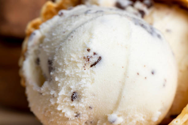 istock Sweet ice cream with chocolate pieces 1442306805