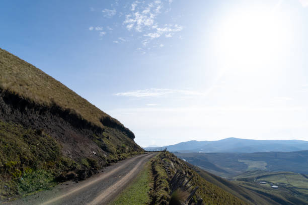 Beautiful view of mountains, hills and meadows.