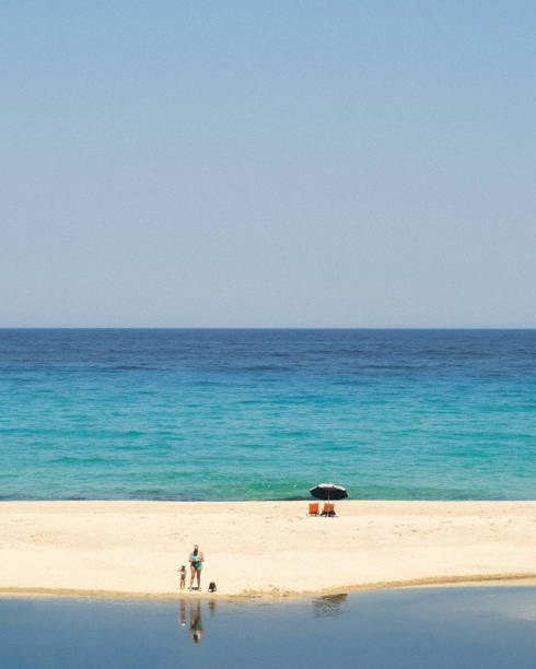 Blue Scene at messakti beach , Ikaria island ,Greece ikaria island stock pictures, royalty-free photos & images