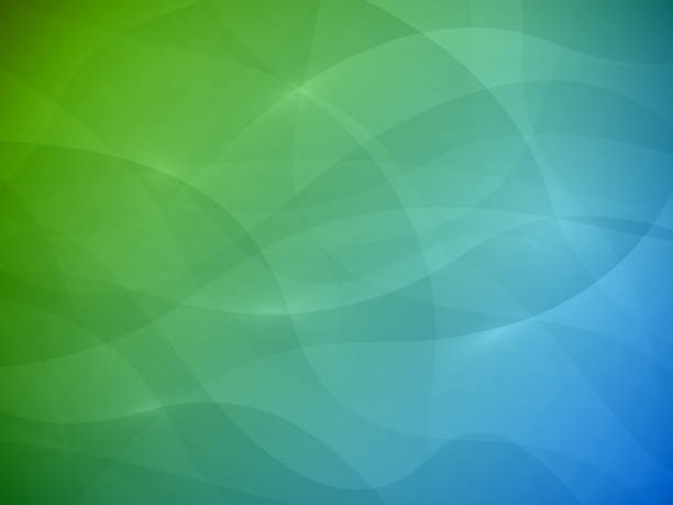Abstract green and blue background vector art illustration