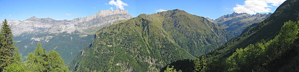 Green mountains stock photo