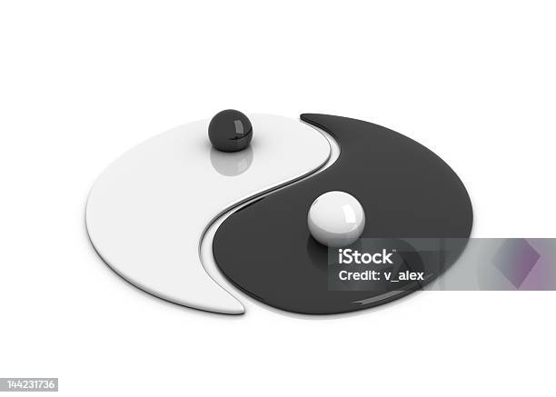 Yin E Yang Accesso - Fotografie stock e altre immagini di Accordo d'intesa - Accordo d'intesa, Armonia, Bianco e nero