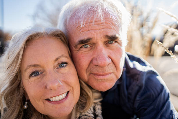 istock Mature White Couple Authentic Portrait 1442322397